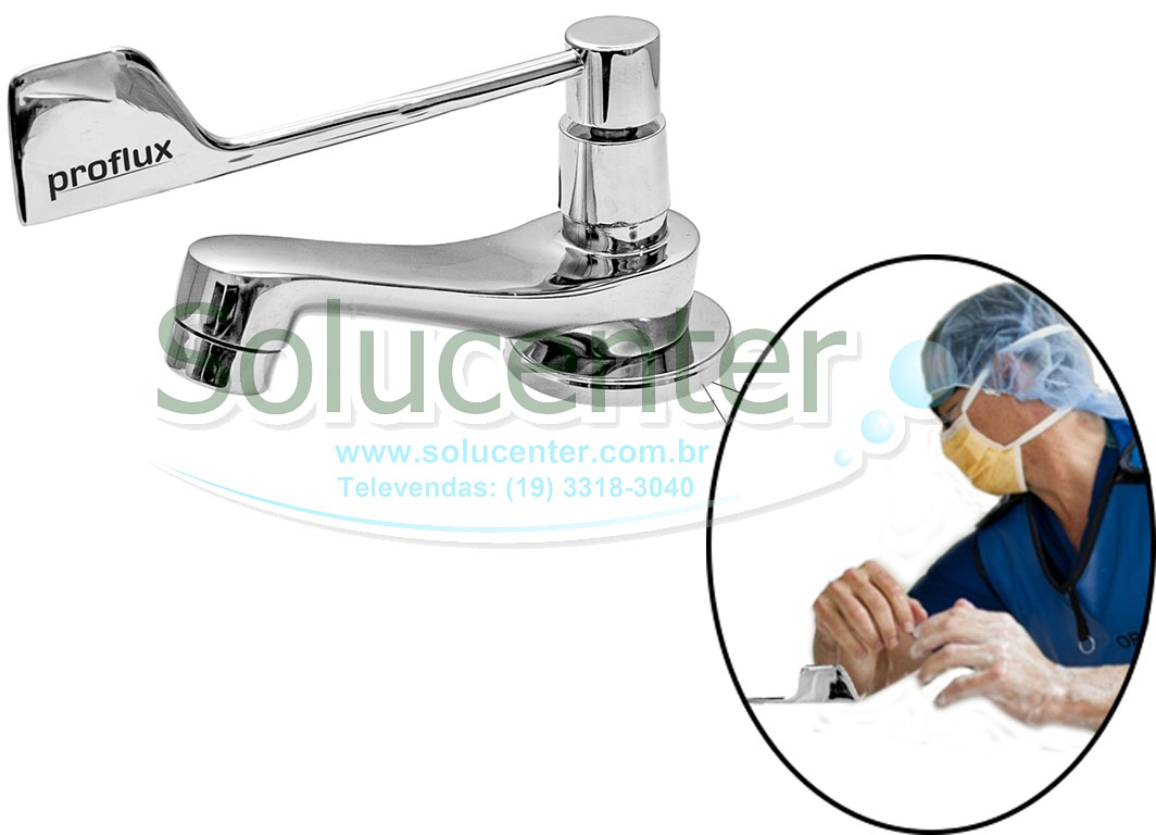 Torneira Clinica Alavanca Confort para Banheiro de Mesa Proflux 21.073